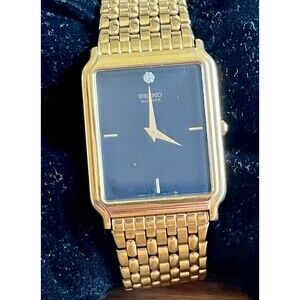 Vintage Seiko Quartz Tank Watch 5Y30-5189 – Original Band – Untested, As Is